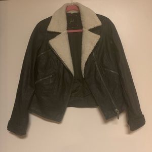 Jack Fur Lined Black Leather Jacket